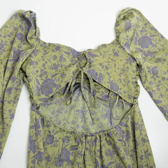 UO Floral Puff Sleeve Midi Dress - Picture 10 of 15